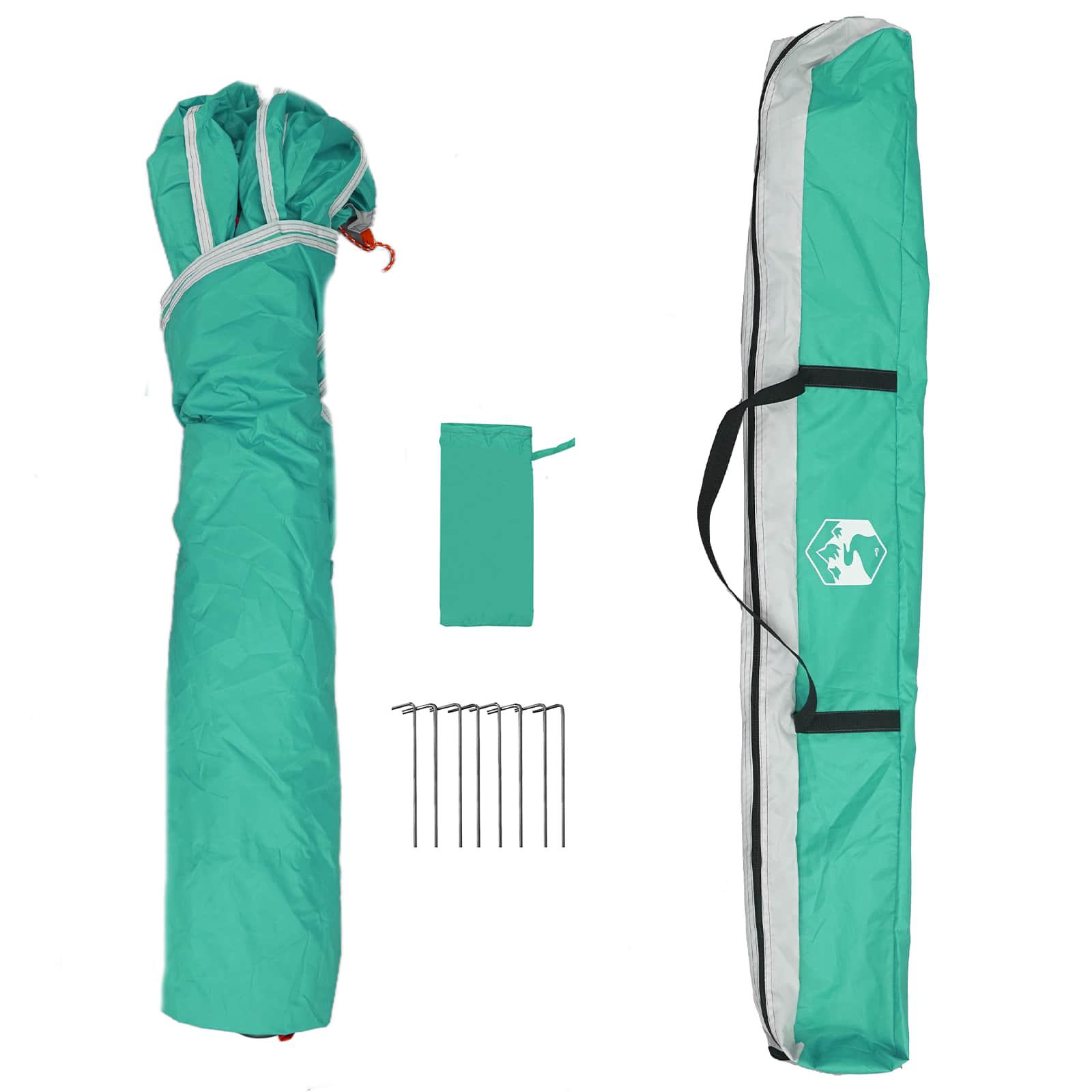 Directe Tent met opslag Zeegroen 260 x 260 x 185 cm Staal