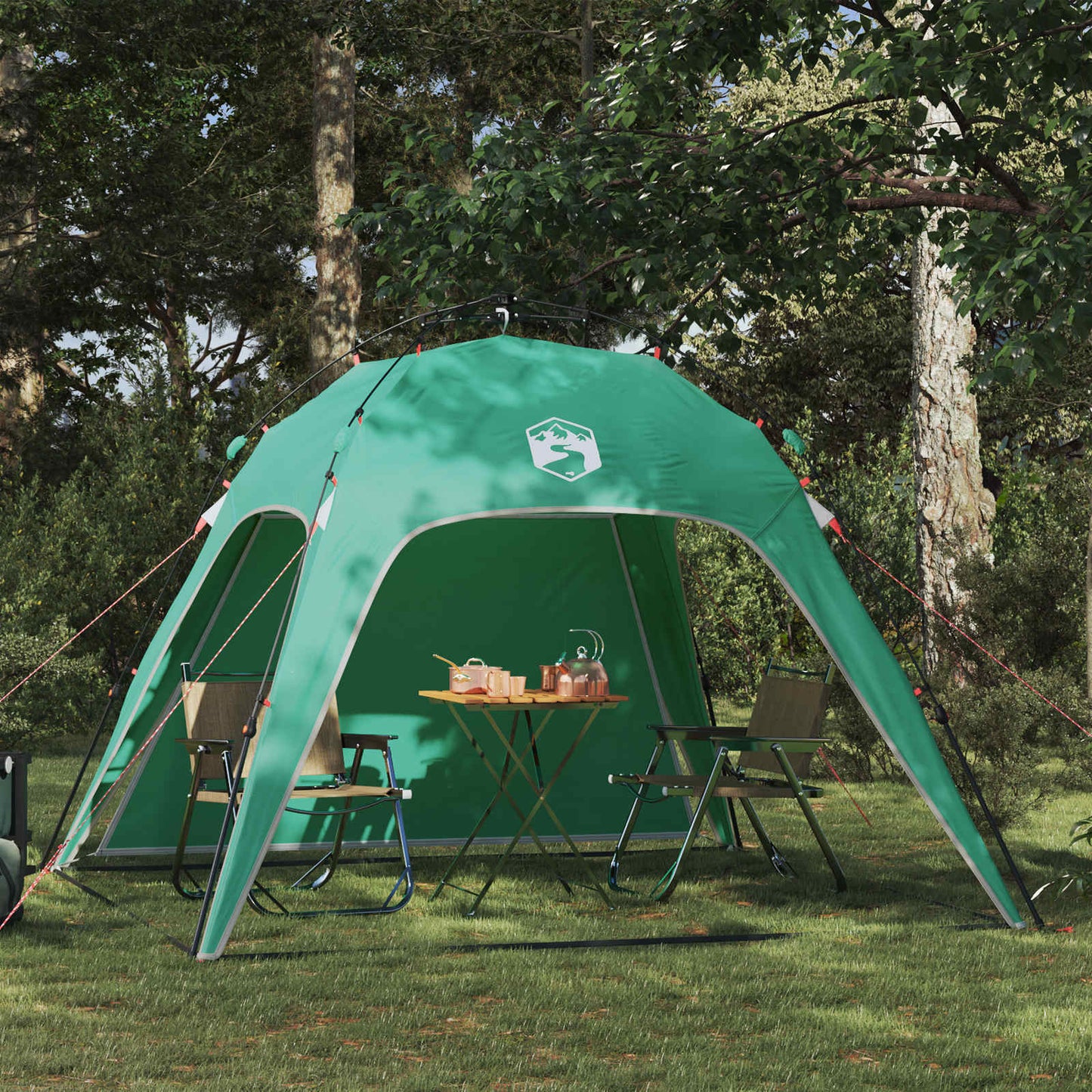 Directe Tent met opslag Zeegroen 260 x 260 x 185 cm Staal