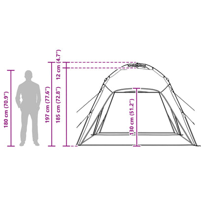 Directe Tent met opslag Zeegroen 260 x 260 x 185 cm Staal
