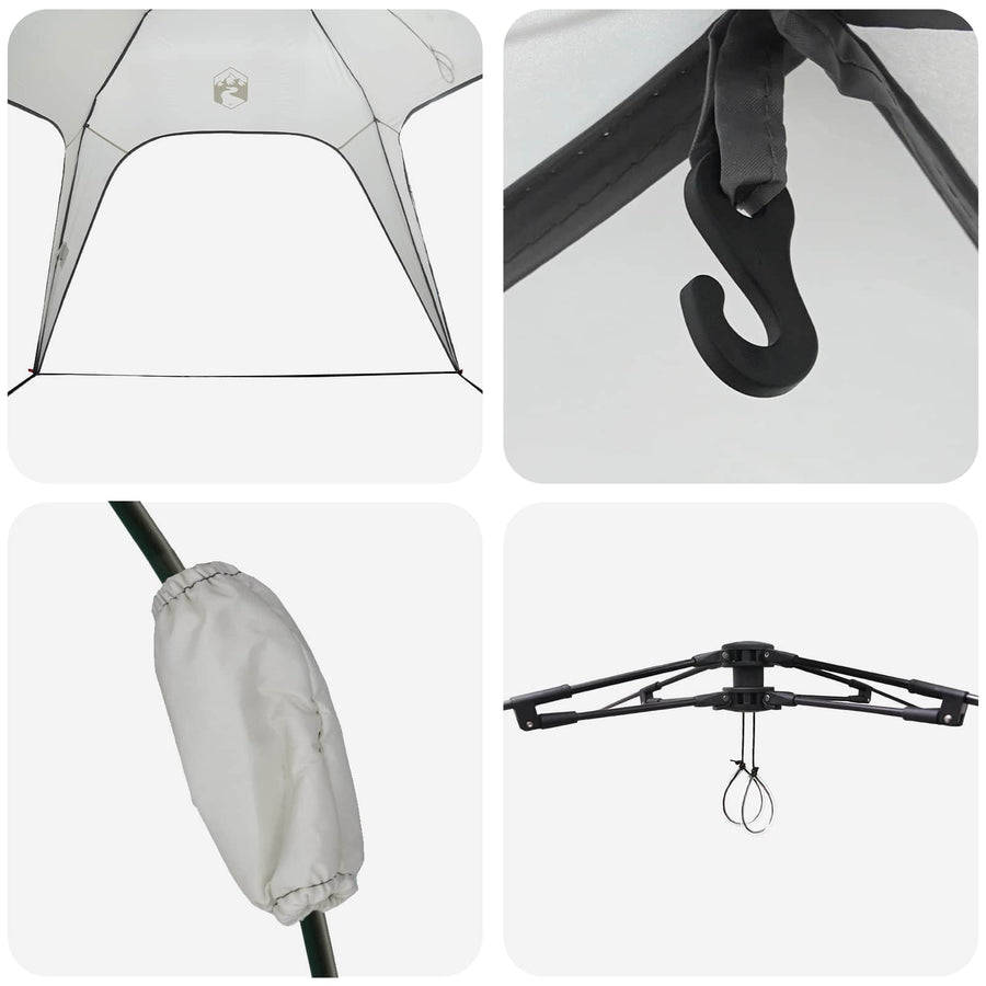 Directe Tent met opslag Grijs 260 x 260 x 185 cm Staal