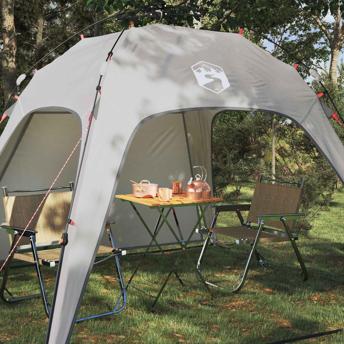 Directe Tent met opslag Grijs 260 x 260 x 185 cm Staal