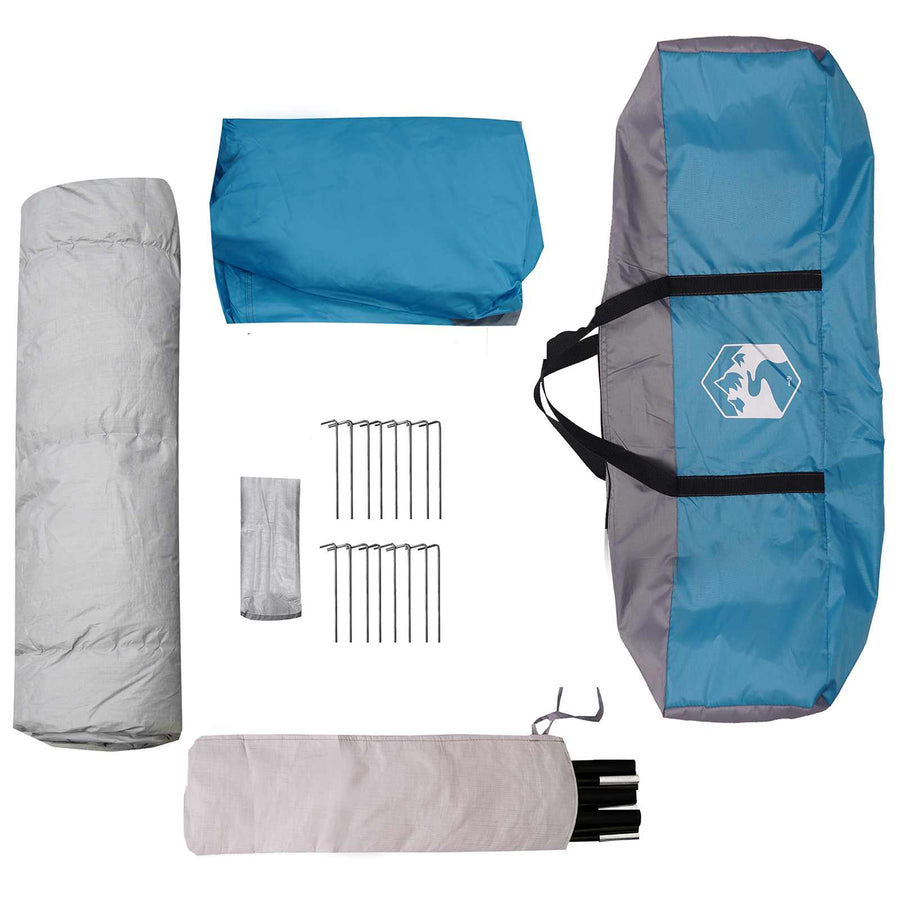 Directe Tent met opslag ALTA Blauw 458 x 400 x 230 cm Staal