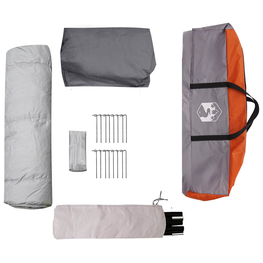 Directe Tent ALTA Grijs en Oranje 458 x 400 x 230 cm Staal