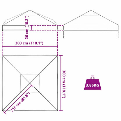 Gazebo Dekking Vervanging Doorzichtig 400 x 300 x 32 cm PVC
