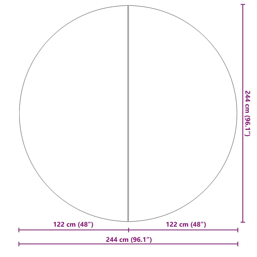 Zwembad Grondzeil Zwart Ø 244 cm Niet-geweven Stof
