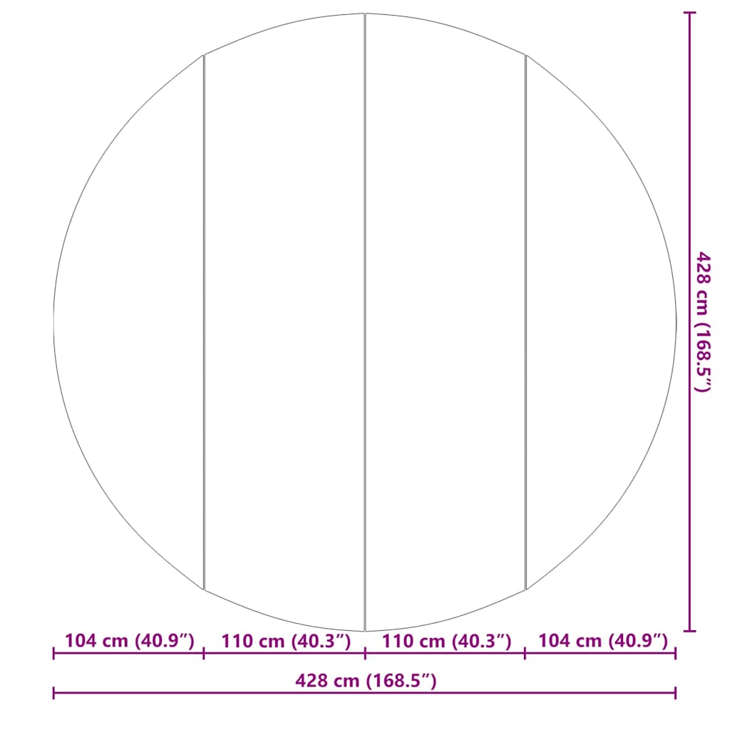 Zwembad grondzeil zwart Ø 428 cm, niet-geweven stof, rond
