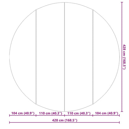 Zwembad grondzeil zwart Ø 428 cm, niet-geweven stof, rond