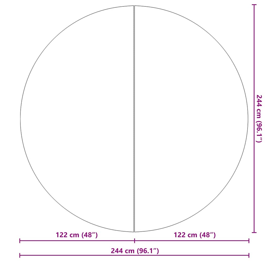 Zwembad Grondzeil Zwart Ø 244 cm Niet-geweven Stof