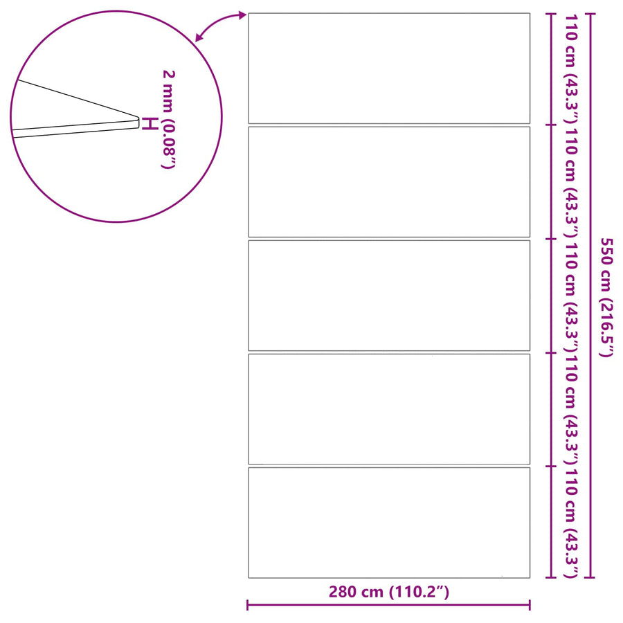 Zwembad Grondzeil Zwart 550 x 280 x 0,1 cm Niet-geweven Stof