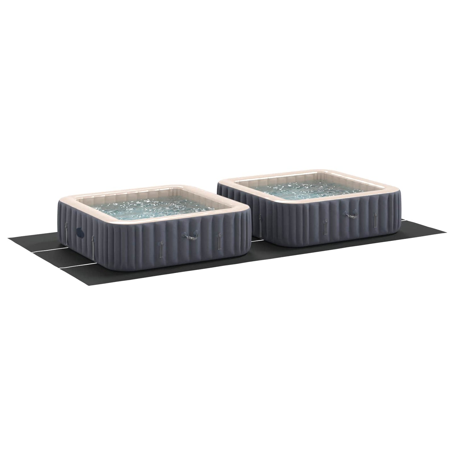 Zwembad Grondzeil Zwart 640 x 321 x 0,1 cm Niet-geweven Stof