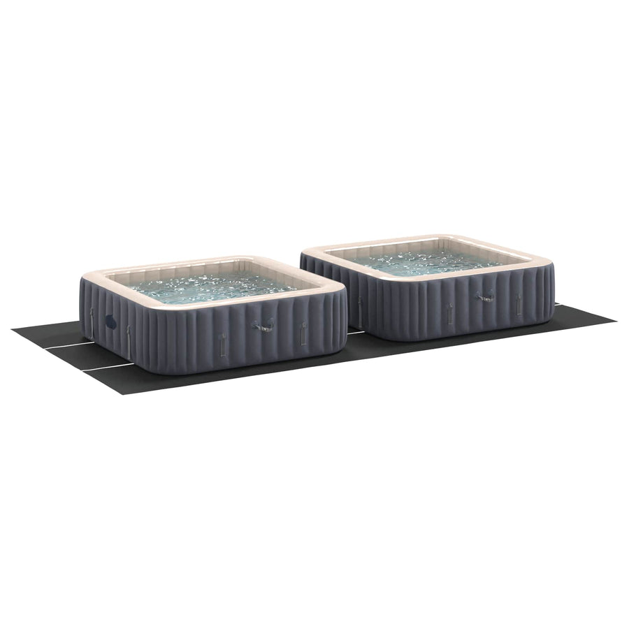 Zwembad Grondzeil Zwart 640 x 321 x 0,1 cm Niet-geweven Stof