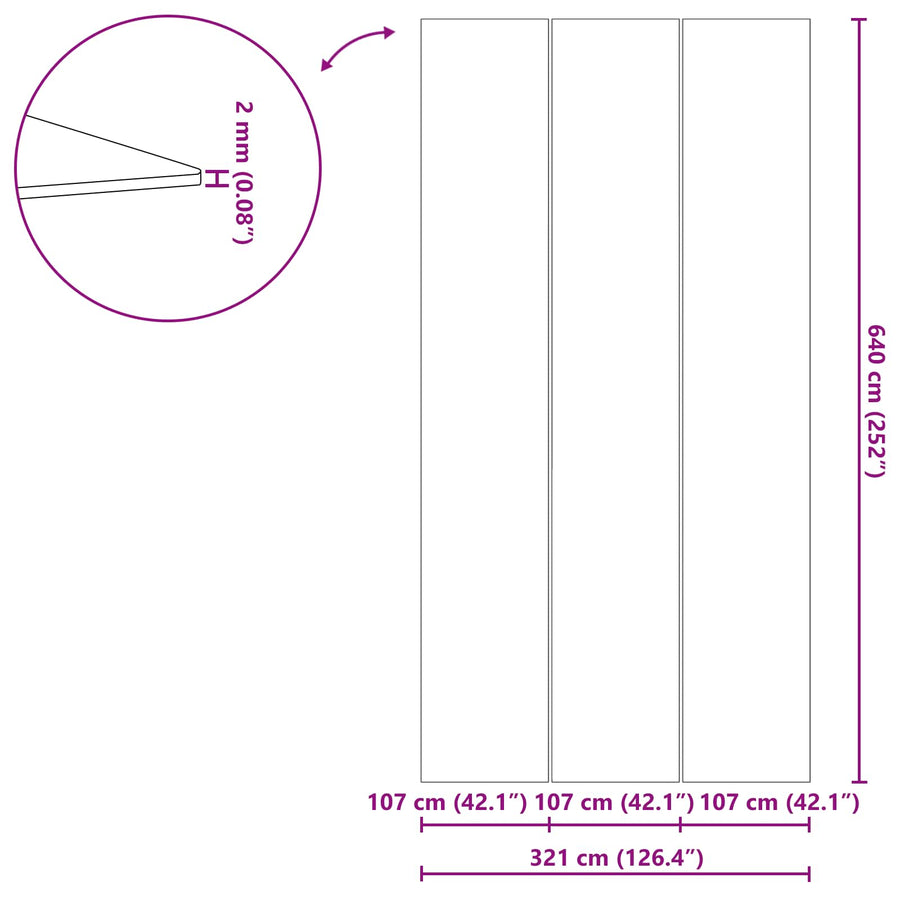 Zwembad Grondzeil Zwart 640 x 321 x 0,1 cm Niet-geweven Stof