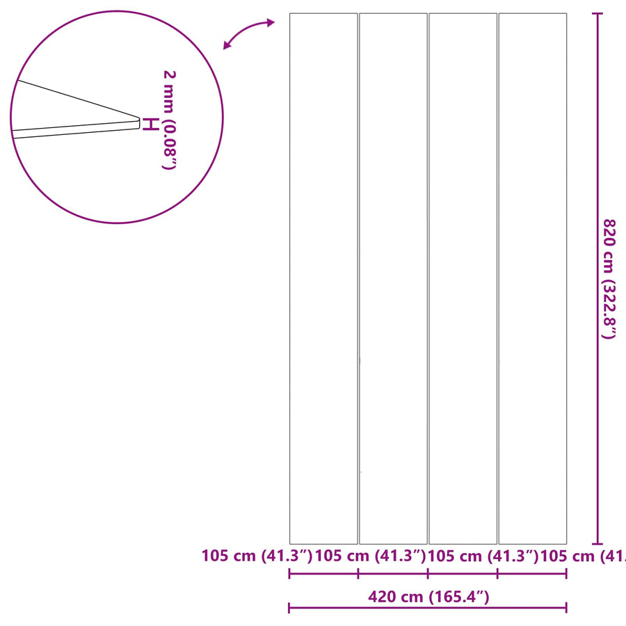 Zwembad Grondzeil Zwart 820 x 420 x 0,1 cm Niet-geweven Stof