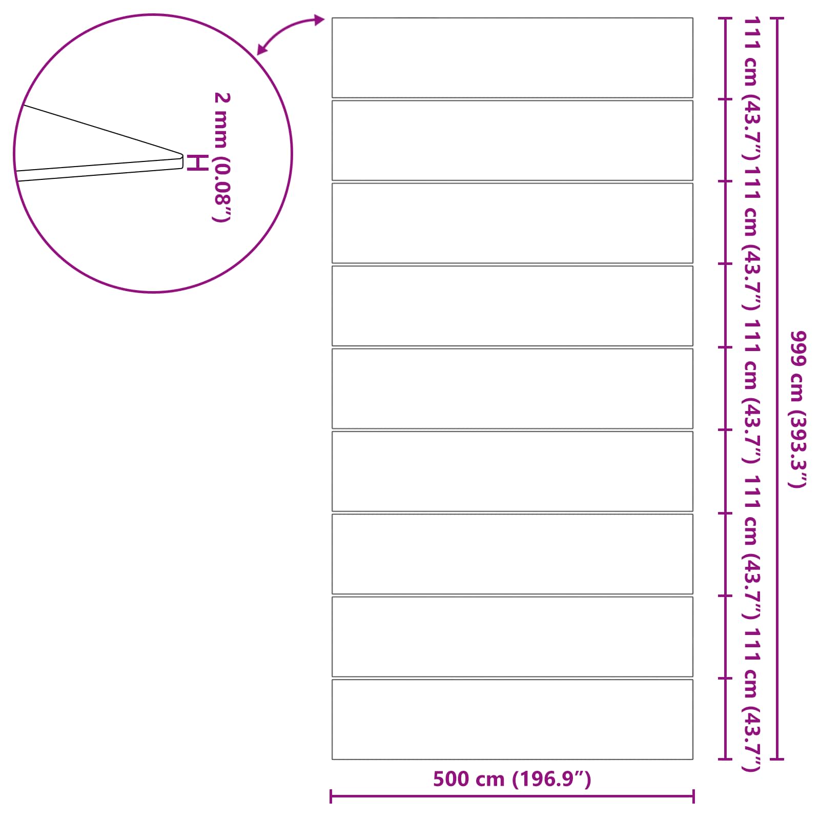 Zwembad Grondzeil Zwart 999 x 500 x 0,1 cm Niet-geweven Stof