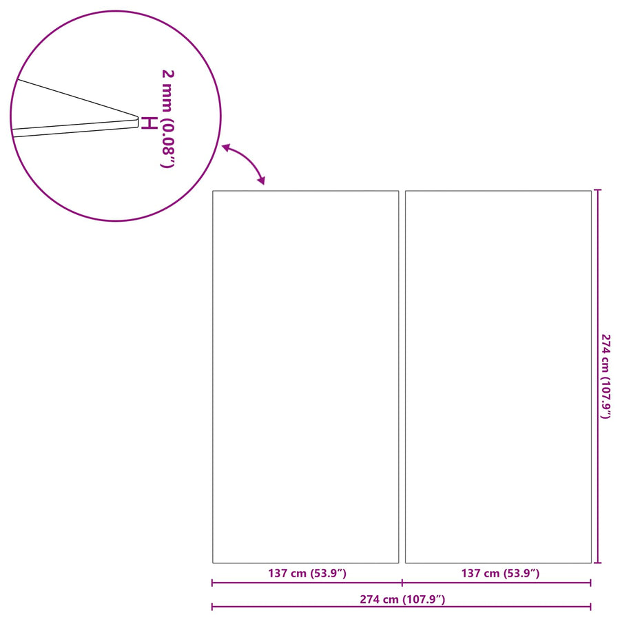 Zwembad Grondzeil 274 x 274 x 0,1 cm Niet-geweven Stof