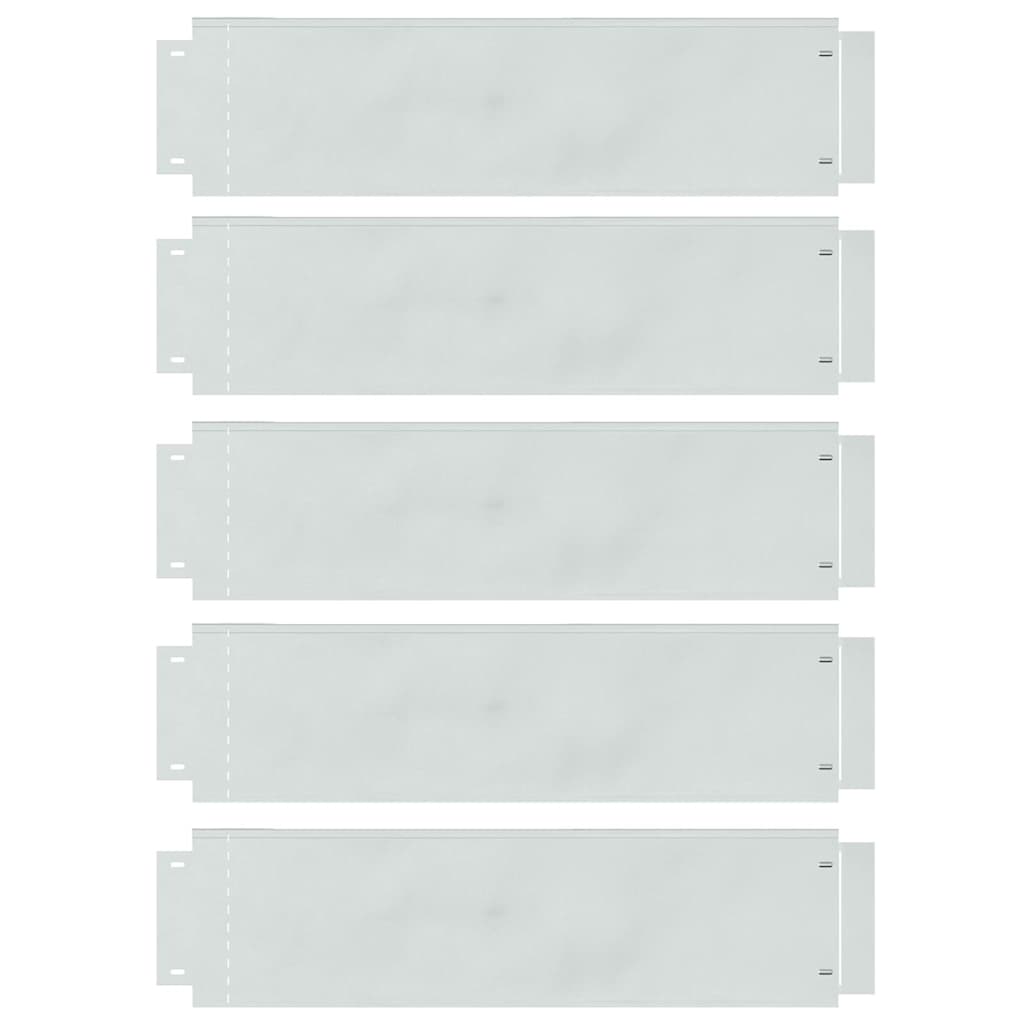 Gazonranden 5 pcs Zilver 100 x 25 x 0,07 cm