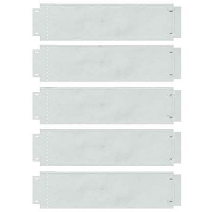Gazonranden 5 pcs Zilver 100 x 25 x 0,07 cm