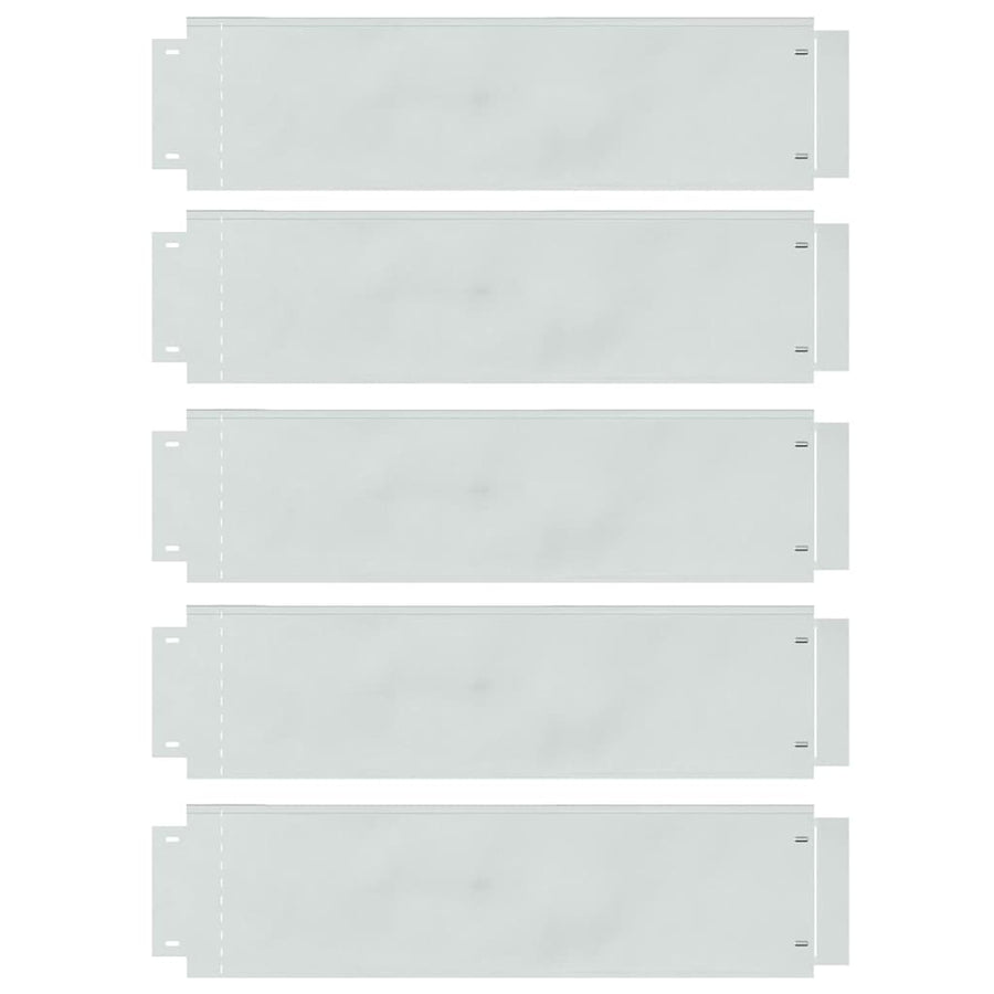 Gazonranden 5 pcs Zilver 100 x 25 x 0,07 cm