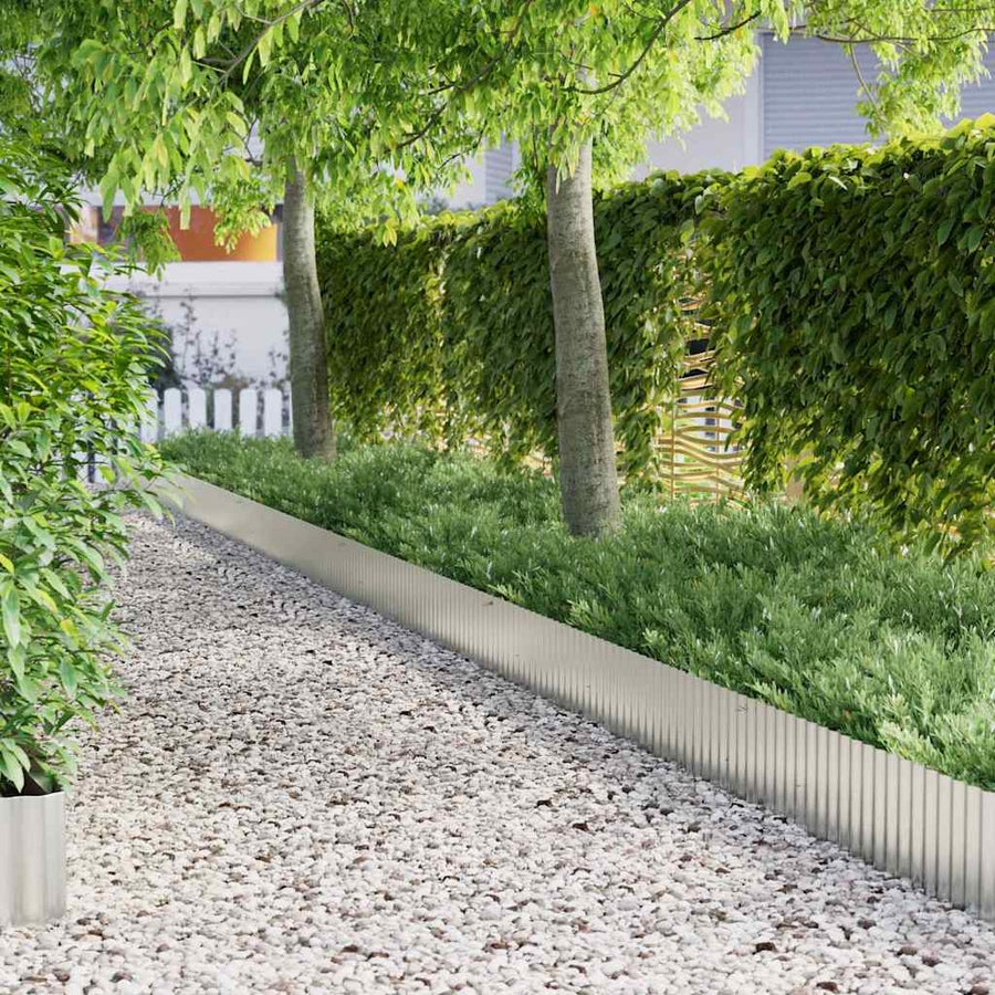 Gras Rand Zilver 1000 x 25 x 0,03 cm