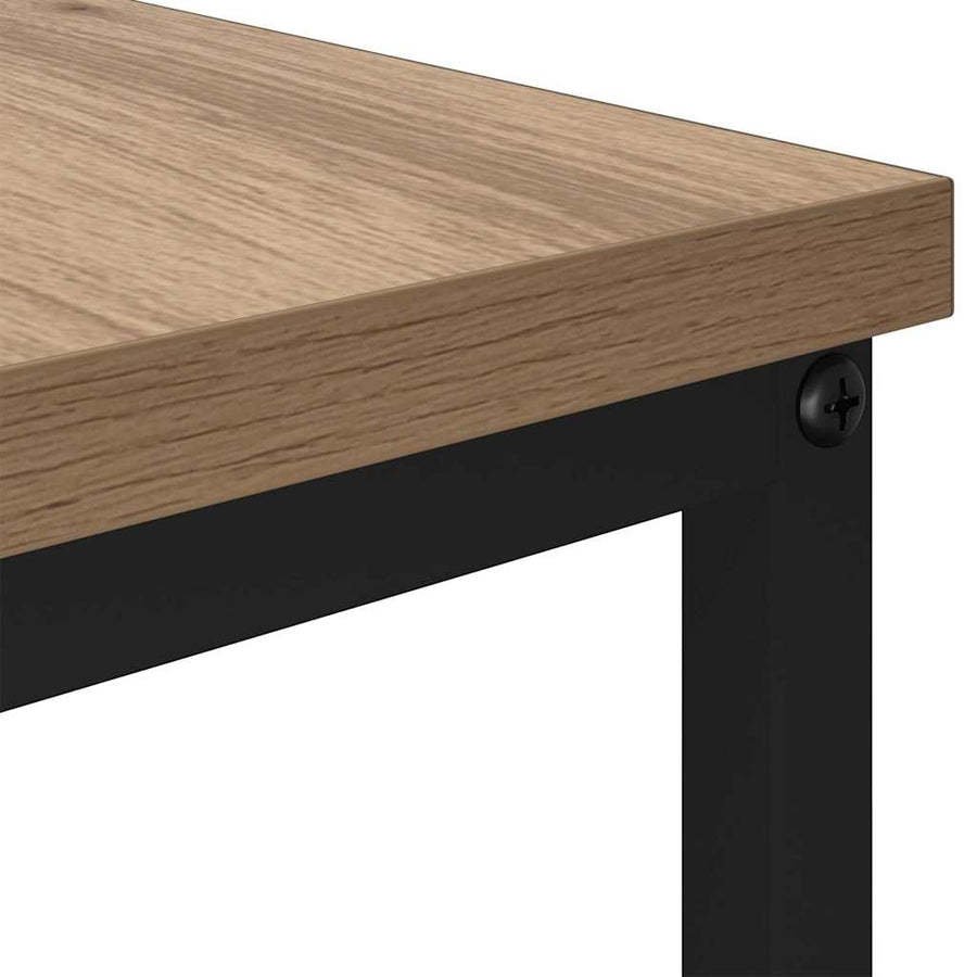 Salontafel met lade met plank met opslag artisanaal eikenkleurig 100 x 51 x 45 cm