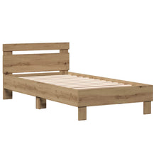 Bedframe Artisan Eiken 193 X 95 X 88 Cm Bewerkt Hout 90 x 190 cm