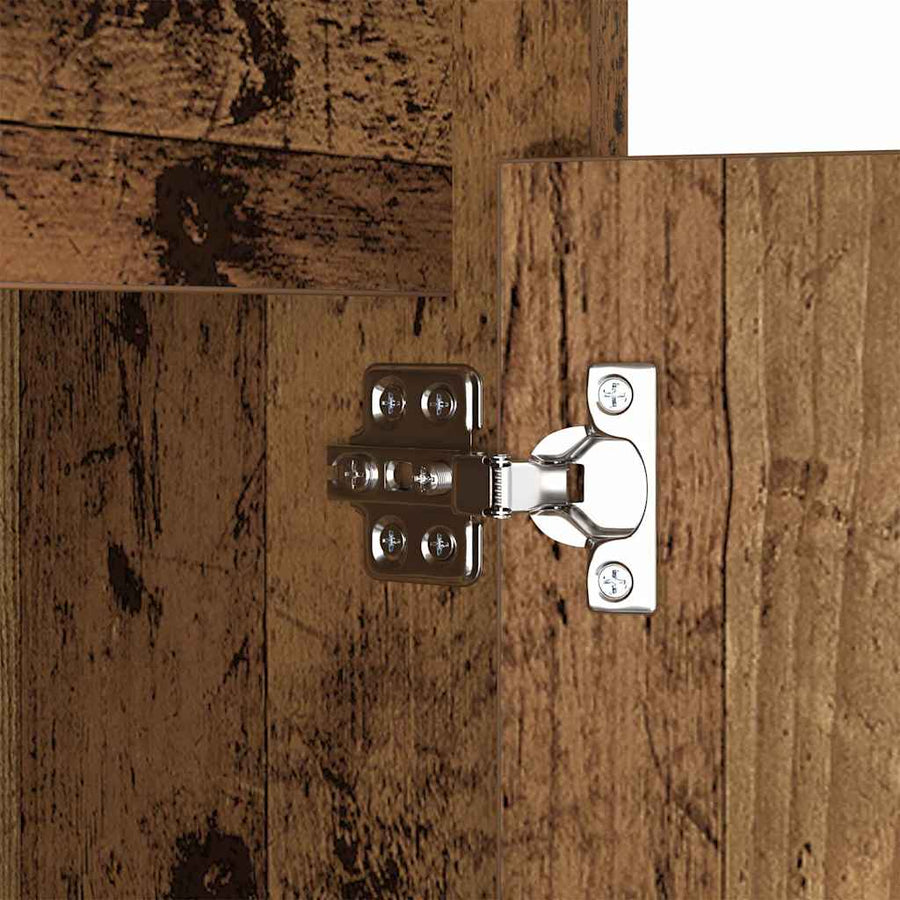 LED Bedside Kast met lade Oud hout 38 x 34 x 61 cm Spaanplaat
