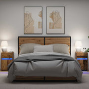 Nachtkastjes 2 stuks 38x34x61 cm oud hout