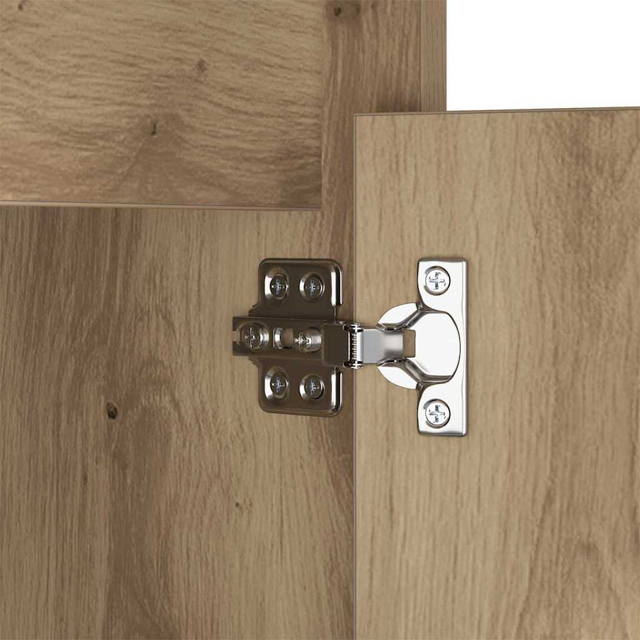LED Bedside Kast artisanaal eikenkleurig 38 x 34 x 61 cm