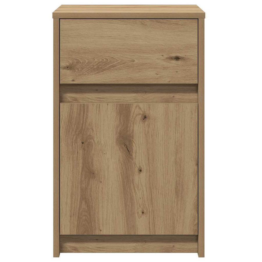 LED Bedside Kast artisanaal eikenkleurig 38 x 34 x 61 cm