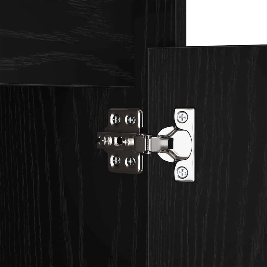 LED Bedside Kast 2 pcs Zwart eiken 38 x 34 x 61 cm Spaanplaat
