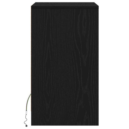 LED Bedside Kast 2 pcs Zwart eiken 38 x 34 x 61 cm Spaanplaat