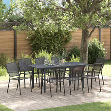 Tuin Eettafelset 9 Pcs Antraciet Poedercoating Staal 9
