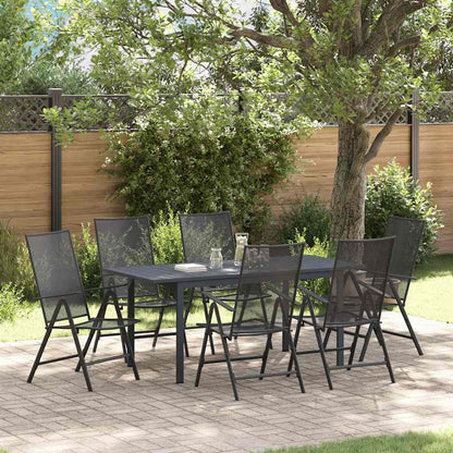 Tuin eettafelset 7 pcs Antraciet Poedercoating staal