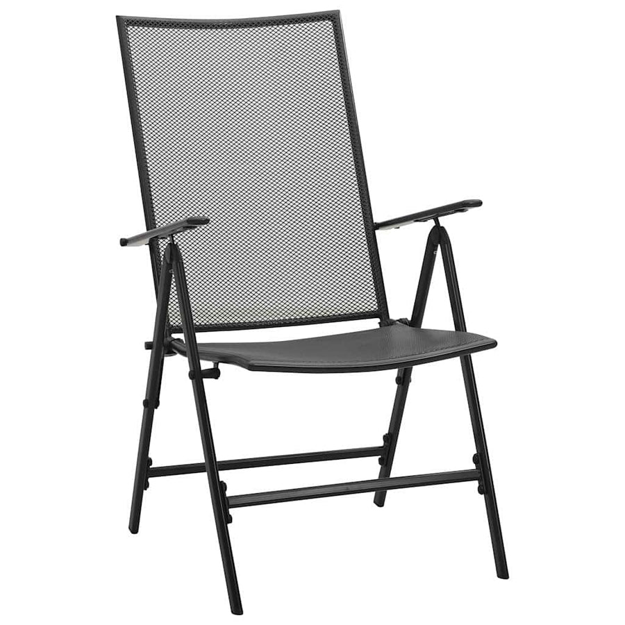 Tuin eettafelset 9 pcs Antraciet Poedercoating staal
