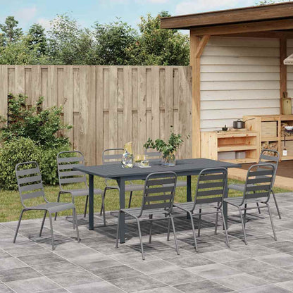 Tuin Eetset 9 pcs Antraciet Staal