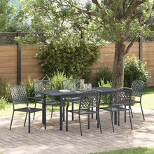 Tuin eettafelset 7 pcs Antraciet Poedercoating staal