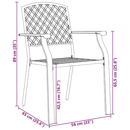 Tuin eettafelset 7 pcs Antraciet Poedercoating staal