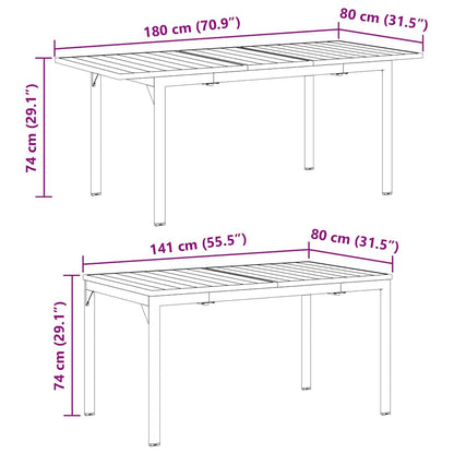 Tuin eettafelset 7 pcs Antraciet Poedercoating staal