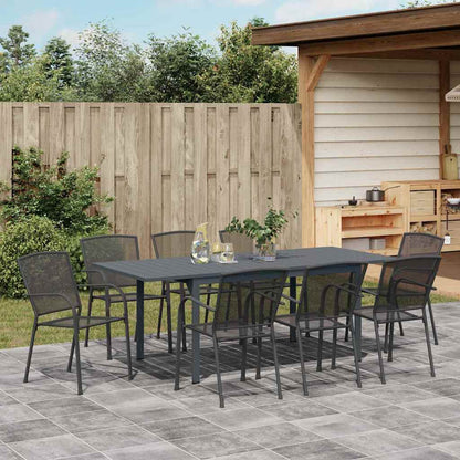 Tuin eettafelset 9 pcs Antraciet Staal