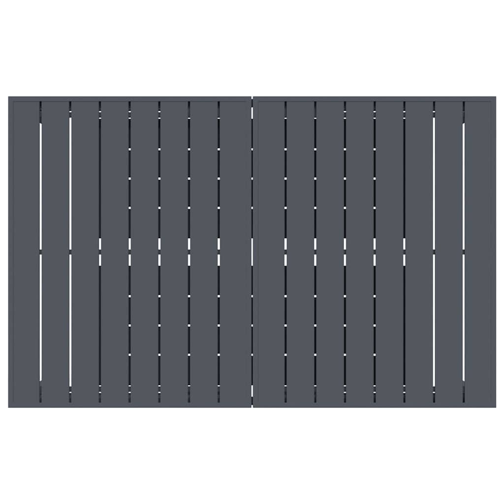 Tuin eettafelset 9 pcs Antraciet Staal