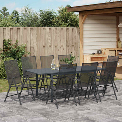 Tuin eettafelset 9 pcs Antraciet Staal