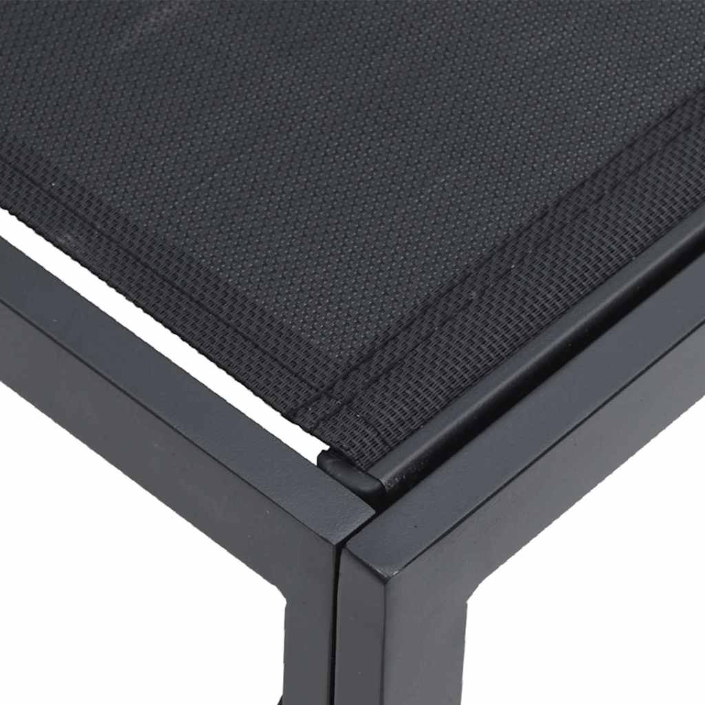 Tuin Sofa Set met kussen 11 pcs Zwart Aluminium