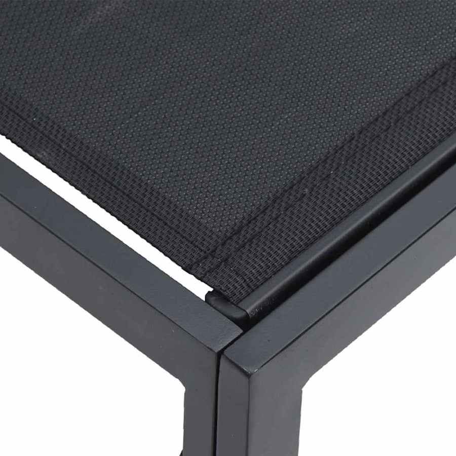 Tuin Sofa Set met kussen 9 pcs Zwart Aluminium