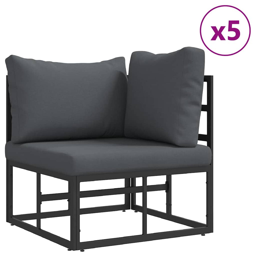 Tuin Sofa Set 7 pcs Zwart 283 x 143 x 71 cm Aluminium