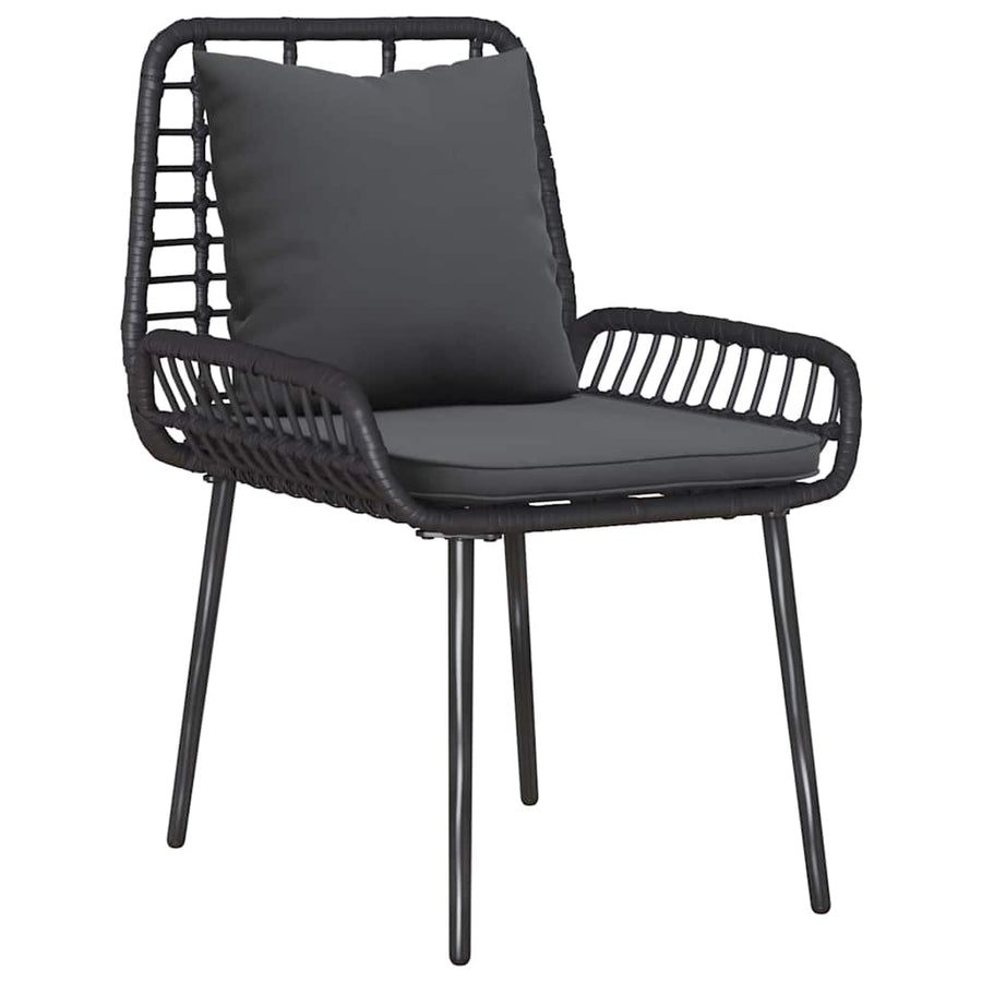 Tuinmeubelset 4 pcs Bruin, Zwart, Crème Poly rattan, staal, polyester