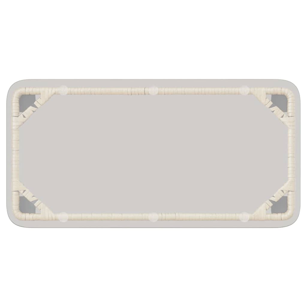 Tuinmeubelset 4 pcs Bruin, Zwart, Crème Poly rattan, staal, polyester