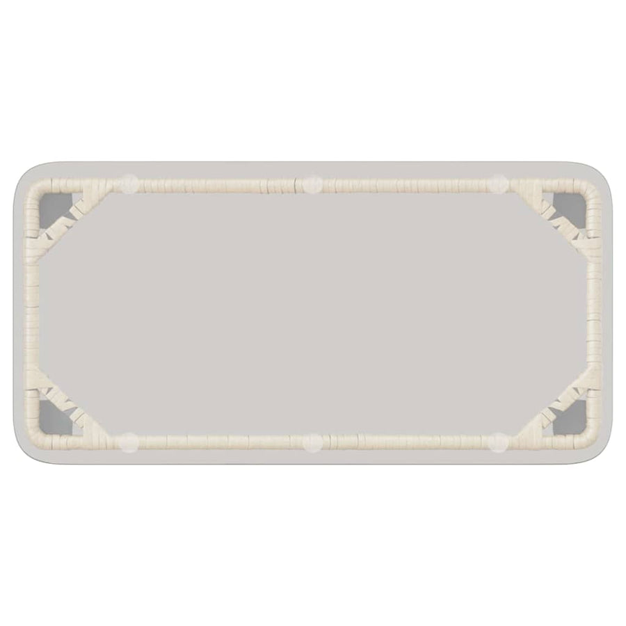 Tuinmeubelset 4 pcs Bruin, Zwart, Crème Poly rattan, staal, polyester