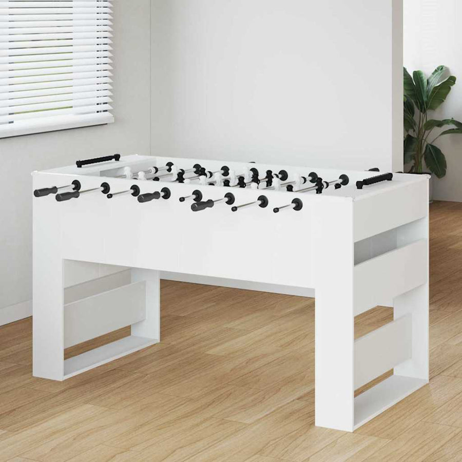 Voetbaltafel 2 pcs Wit 146,5 x 74 x 85 cm Bewerkt hout