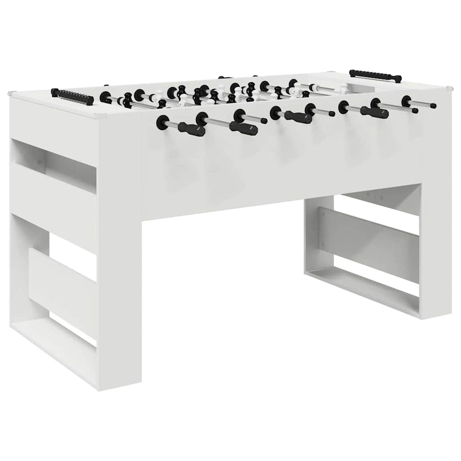 Voetbaltafel 2 pcs Wit 146,5 x 74 x 85 cm Bewerkt hout