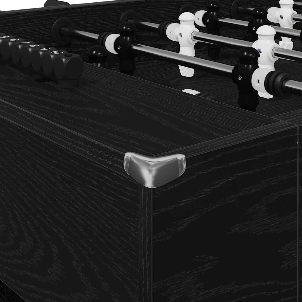 Voetbaltafel 2 pcs Zwart Eiken 146,5 x 74 x 85 cm Bewerkt hout